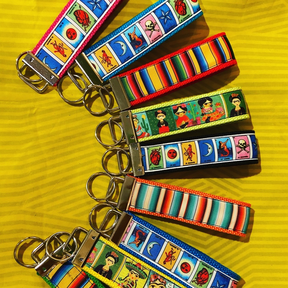 Wristlet Key Chain Fobs. Mexico inspired